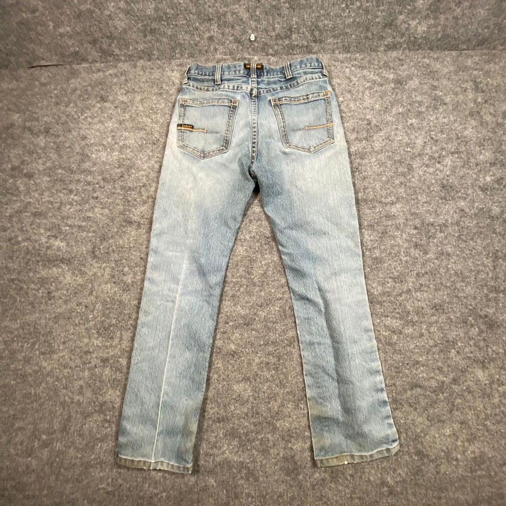 Ariat Rebar M5 Straight Leg Jeans Mens 31x32 Ironside Light Wash DuraStretch